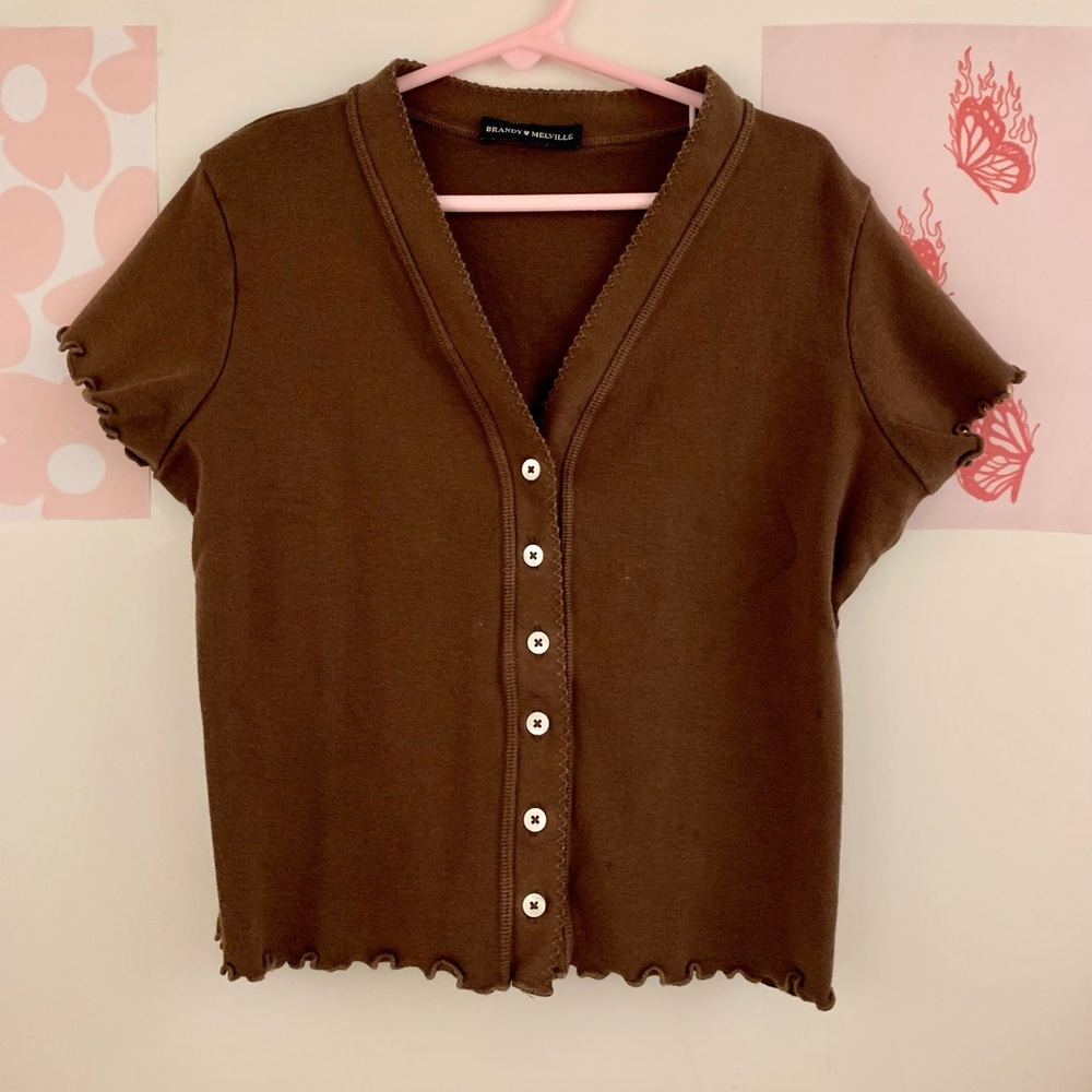 Brandy Melville Paige ruffle top